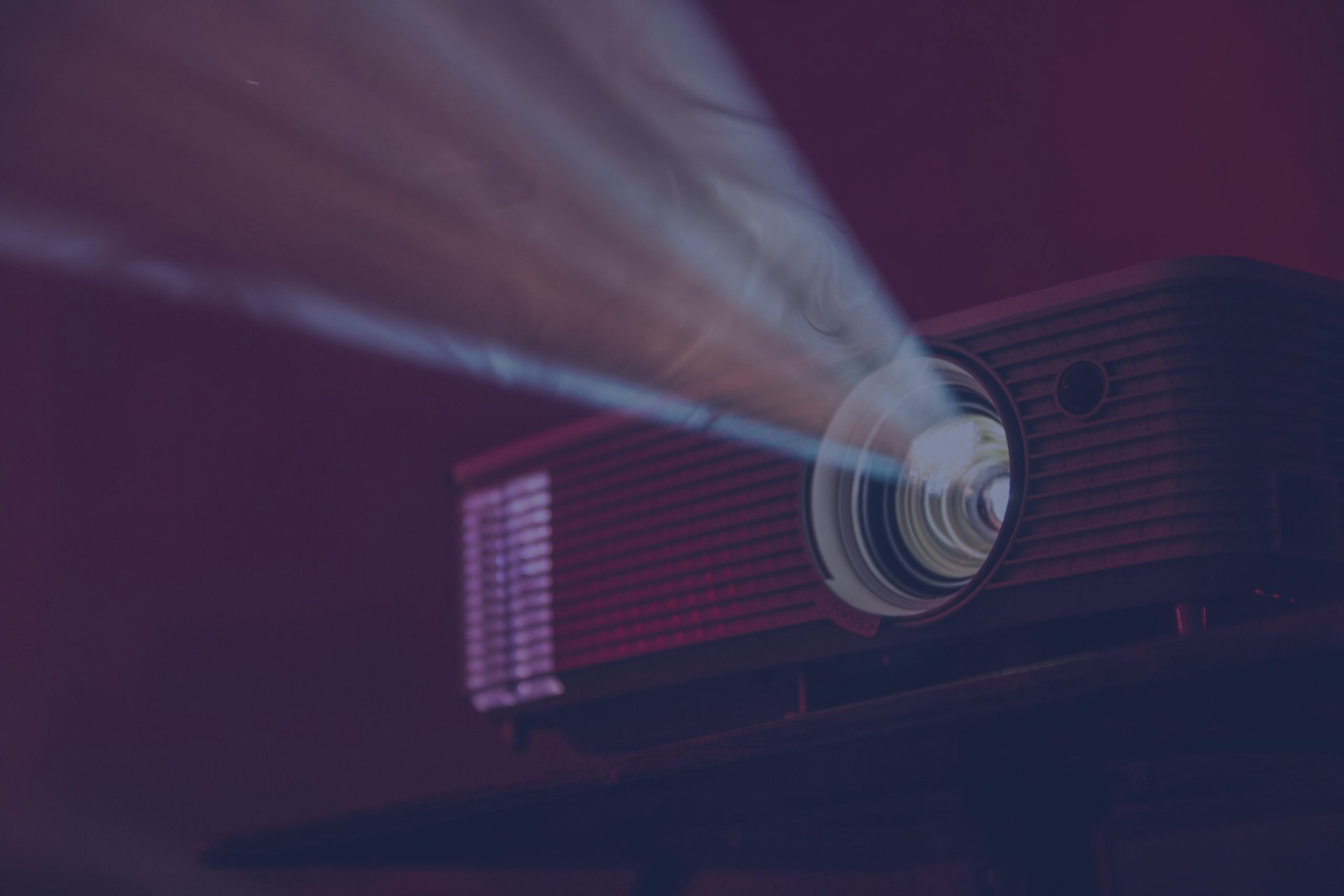 Projecteur vidéo en fonctionnement